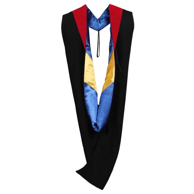 Hood-Bachelor-Red-RoyalBlue-Gold Red-RoyalBlue-Gold Bachelor Academic Graduation Hood