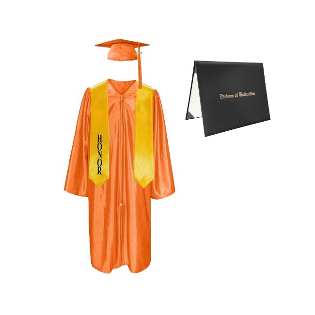 CGTSDC-Shiny-Bachelor Bachelor Cap, Gown, Tassel, Honor Stole 60