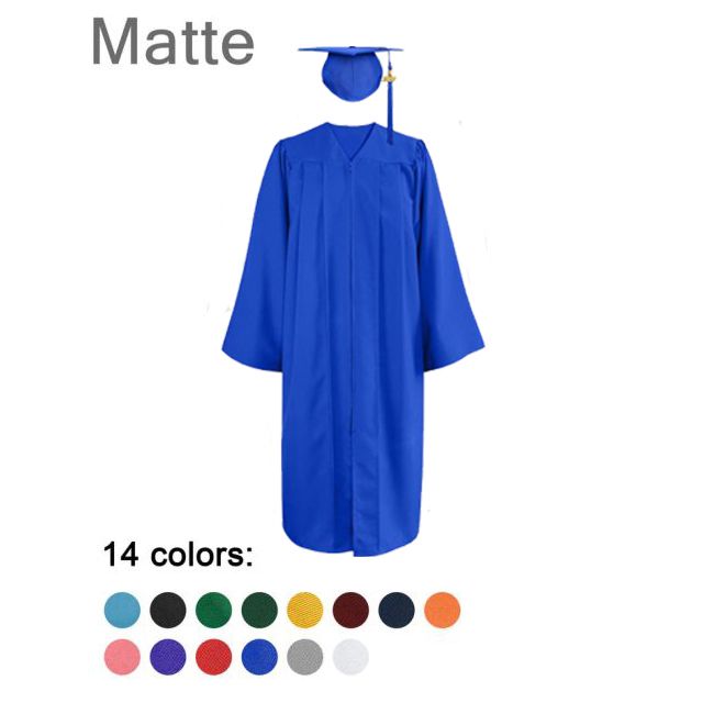 CGT-Matt-Bachelor Bachelor Graduation Cap, Gown and Tassel Set Matte Finish