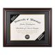 Graduation Diploma Frame Real Wood with Gold Trim for 8.5