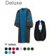 Faculty Regalia Graduation Gown and Hood Set with Gold Piping