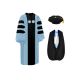 GHVT-Faculty-Columbia-U Custom Faculty Gown, Velvet Tam, and Hood Set Columbia University