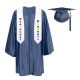 CGTS-Shiny-Prek-Navy Navy Pre-K / Kindergarten Cap, Gown, Tassel and Stole Set : Shiny Finish