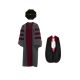 GTHVT-Doctoral-NP Doctoral / PhD Graduation Gown, Tassel, Hood and Velvet Tam Set Without Gold Piping