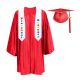 CGTS-Shiny-Prek-Red Red Pre-K / Kindergarten Cap, Gown, Tassel and Stole Set : Shiny Finish