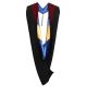 Hood-Bachelor-Maroon-RoyalBlue-Gold Maroon-RoyalBlue-Gold Bachelor Academic Graduation Hood