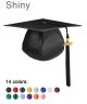 Faculty Regalia Graduation Cap with Single Color Tassel & Charm Set Shiny Finish