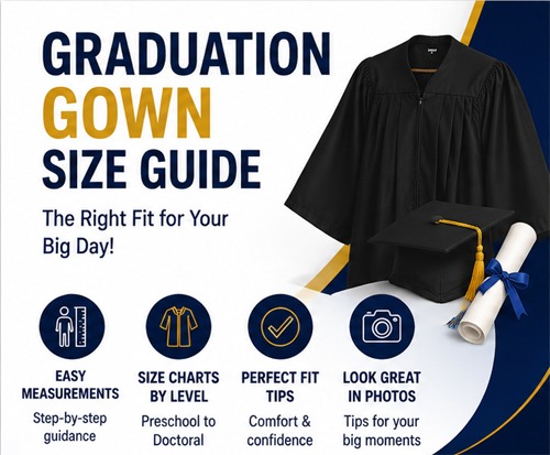 graduation cap and gown outlet size chart