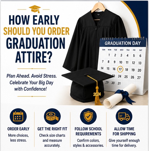 how early should you order graduation cap and gown