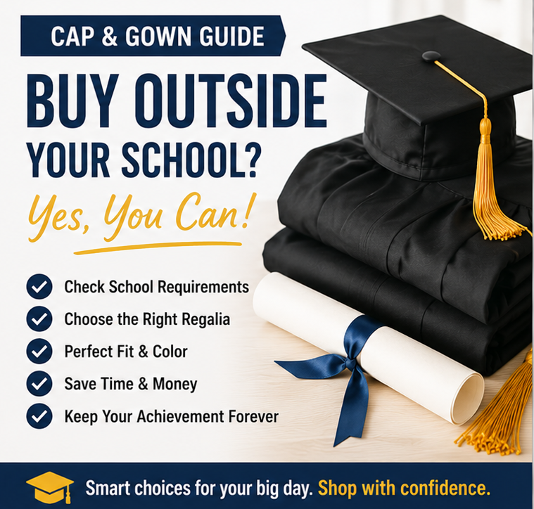Can You Buy a Cap and Gown Without Ordering Through Your School? Guide on buying a graduation cap and gown without ordering through school by Cap and Gown Outlet