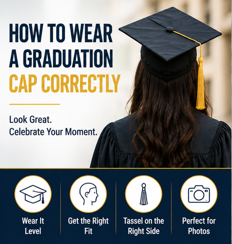 How to Wear a Graduation Cap Correctly How to wear a graduation cap correctly - guide by Cap and Gown Outlet