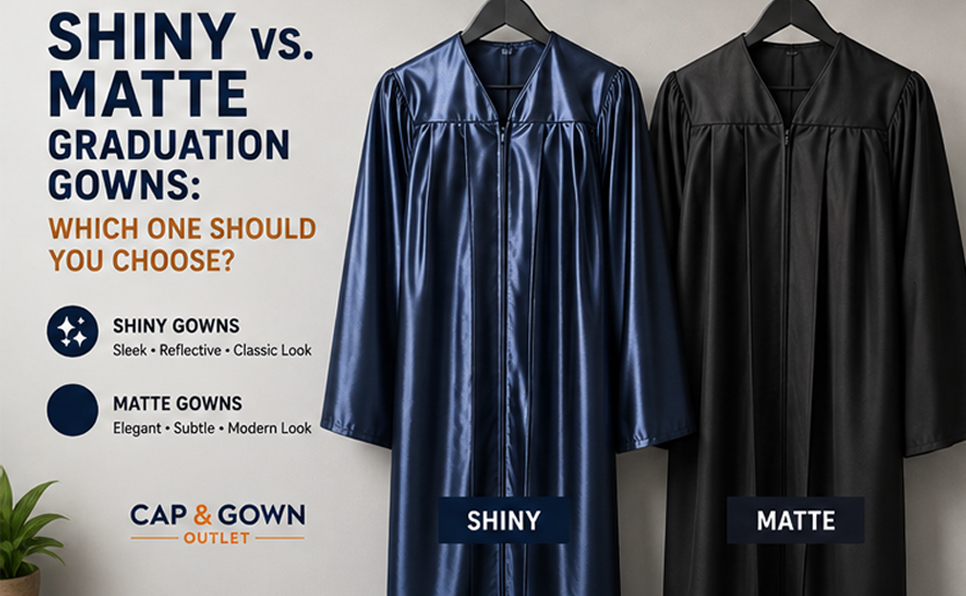Shiny vs. Matte Graduation Gowns: Which One Should You Choose? shiny vs matte graduation cap and gown