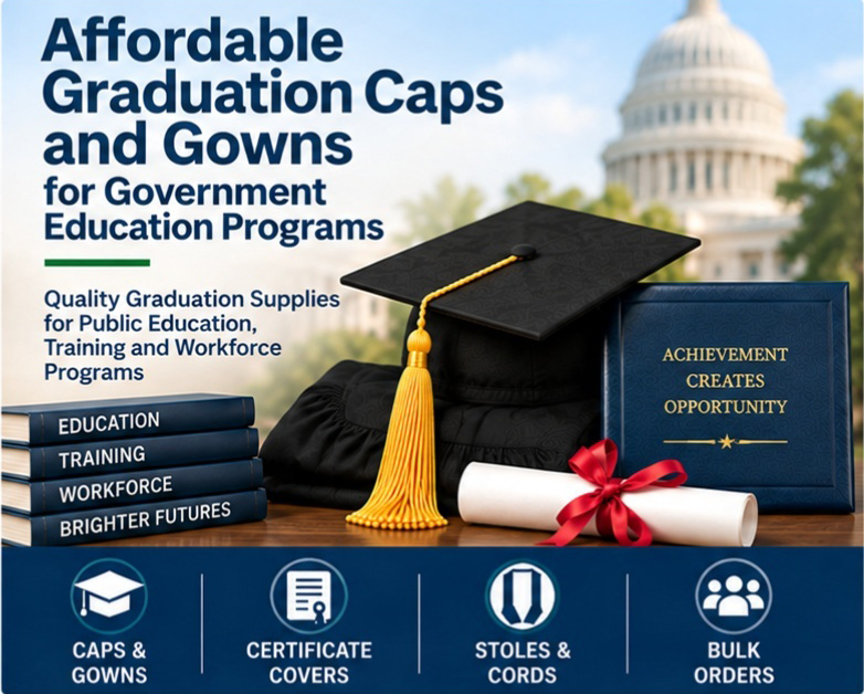 Affordable Graduation Caps and Gowns for Government Education Programs Affordable graduation caps and gowns for government education programs - cap and gown outlet