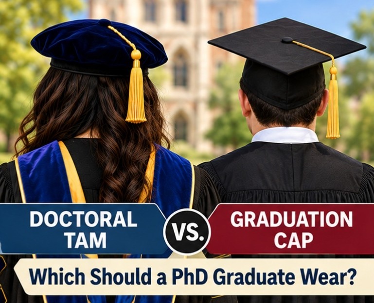 Doctoral Tam vs. Graduation Cap: Which Should a PhD Graduate Wear? Doctoral tam vs. graduation cap - cap and gown outlet