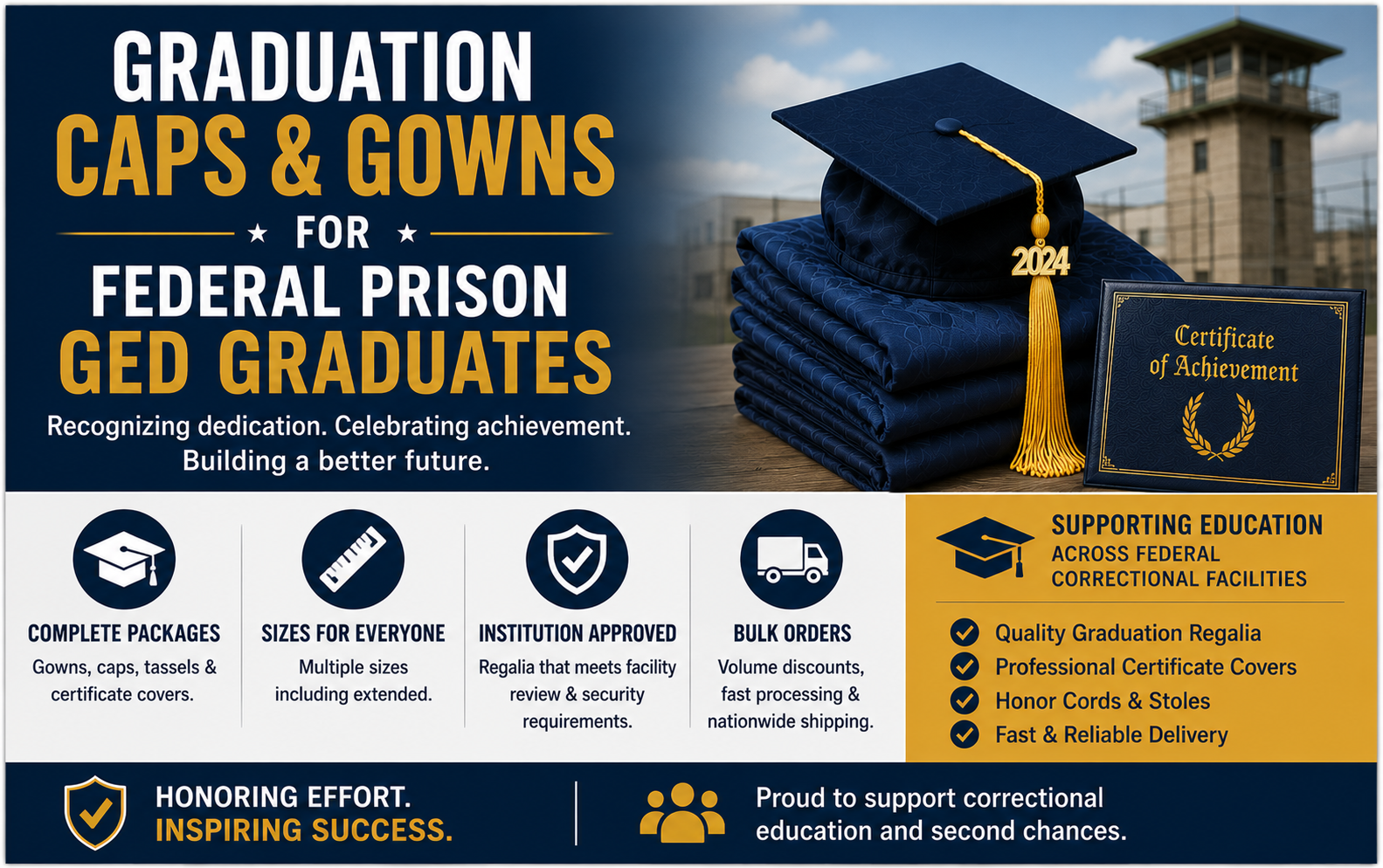 Graduation Caps and Gowns for Federal Prison GED Graduates Graduation caps and gowns for federal prison GED graduates - cap and gown outelt
