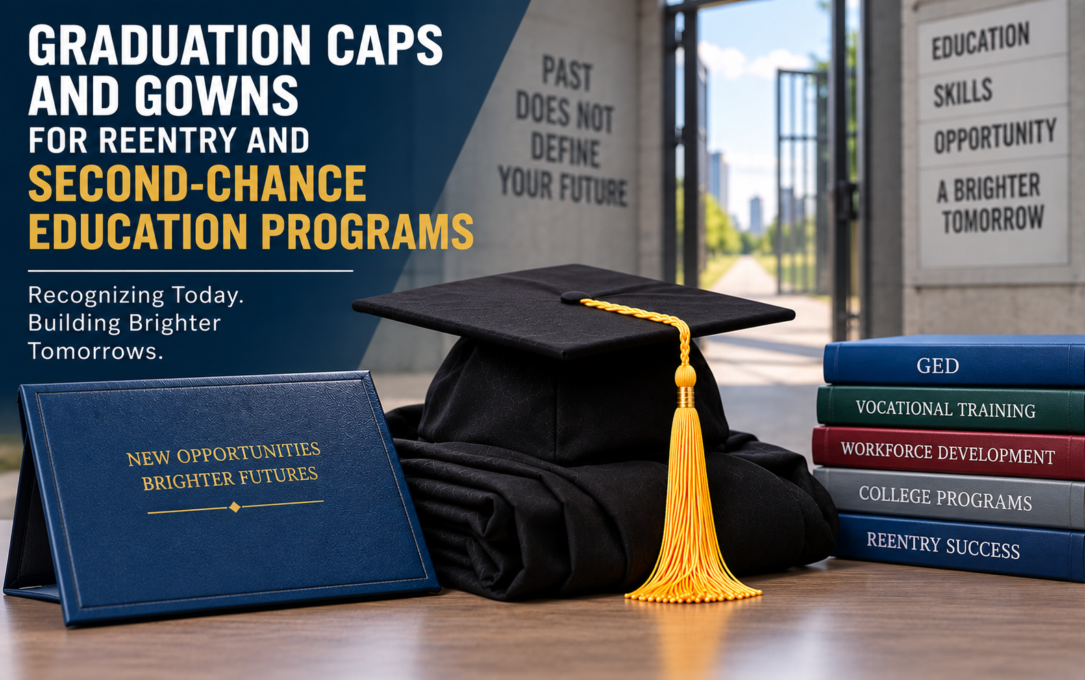 Graduation Caps and Gowns for Reentry and Second-Chance Education Programs Graduation caps and gowns for second-chance education programs - cap and gown outlet