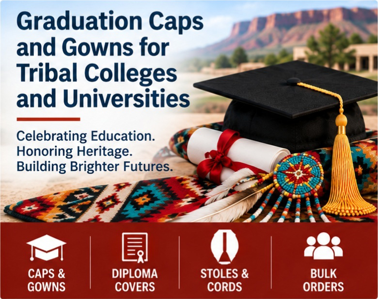 Tribal colleges and universities graduation caps and gowns - cap and gown outlet