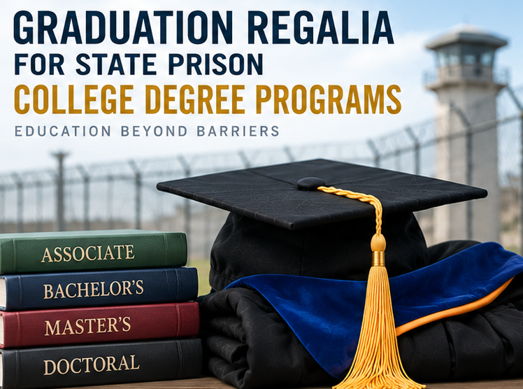 Graduation Regalia for State Prison College Degree Programs Graduation regalia for state prison college degree programs - cap and gown outlet