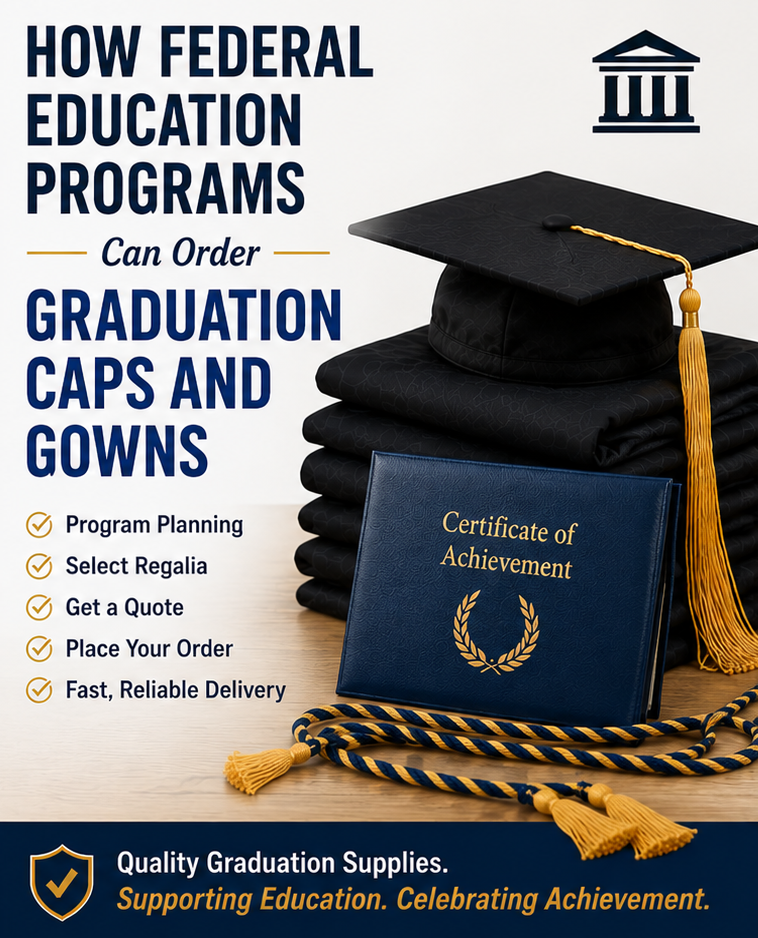 How federal education programs can order graduation caps and gowns