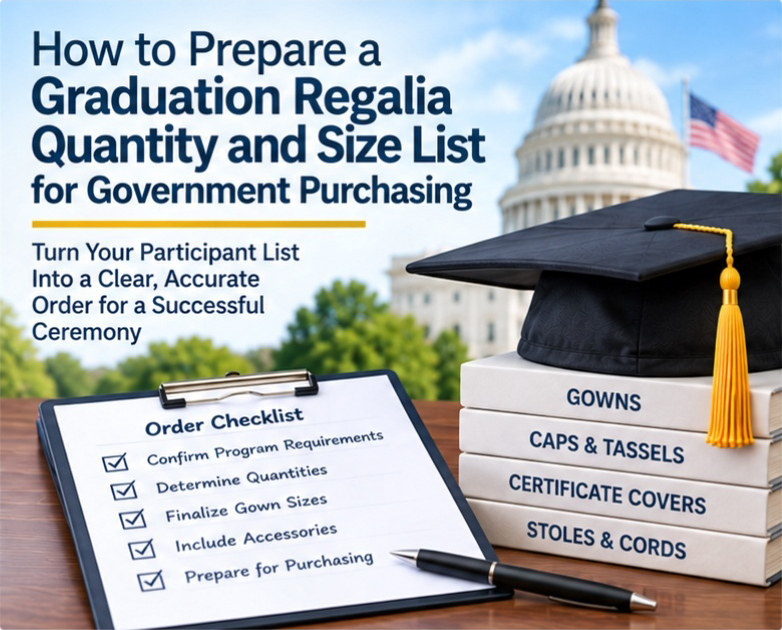 How to Prepare a Graduation Regalia Quantity and Size List for Government Purchasing Government graduation gown size planning guide - cap and gown outlet