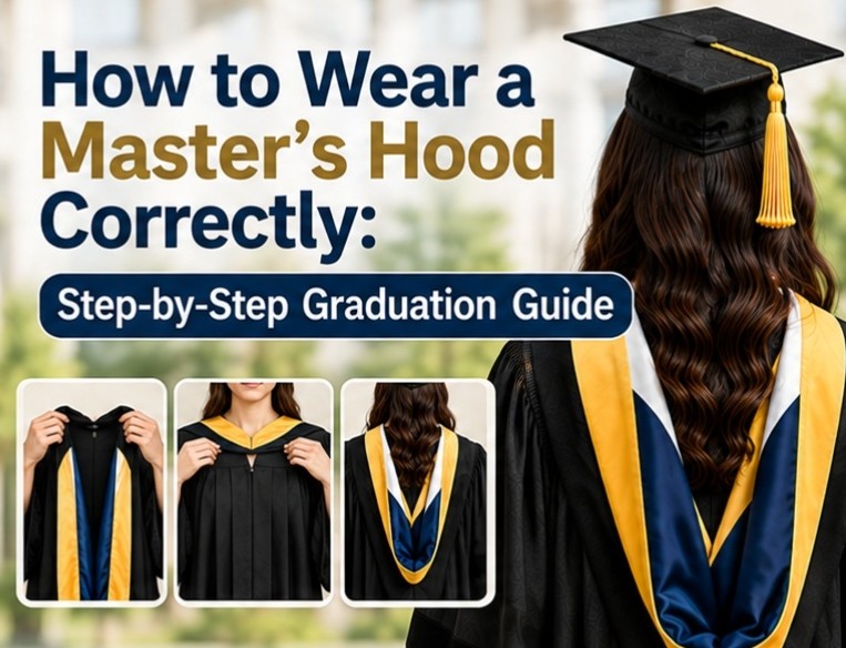 How to wear a master’s graduation hood correctly - cap and gown outlet