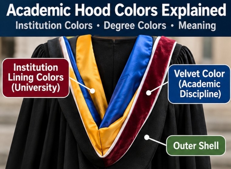 What Do Academic Hood Colors Mean? Complete Degree Color Guide What do academic hood colors mean - cap and gown outlet