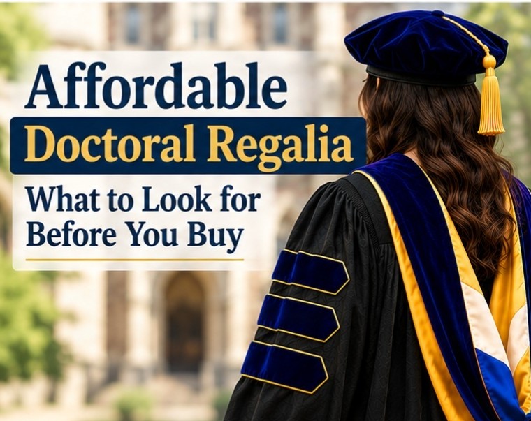 Affordable doctoral graduation regalia - cap and gown outlet