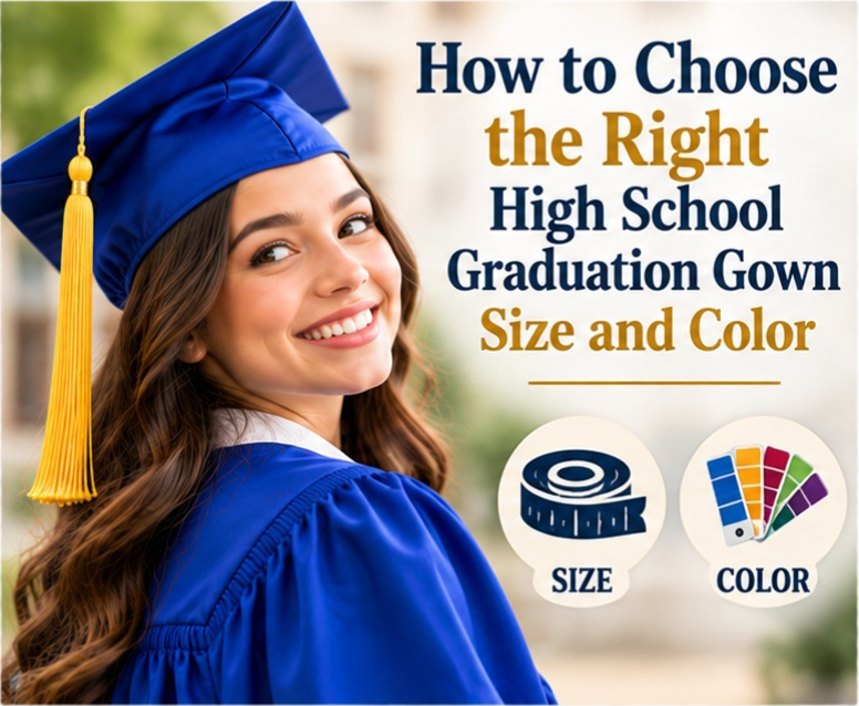 How to Choose the Right High School Graduation Gown Size and Color How to choose the right high school graduation gown