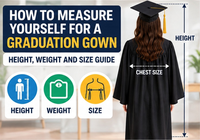 How to Measure Yourself for a Graduation Gown: Height, Weight and Size Guide Graduation gown sizing tips for a comfortable ceremony fit