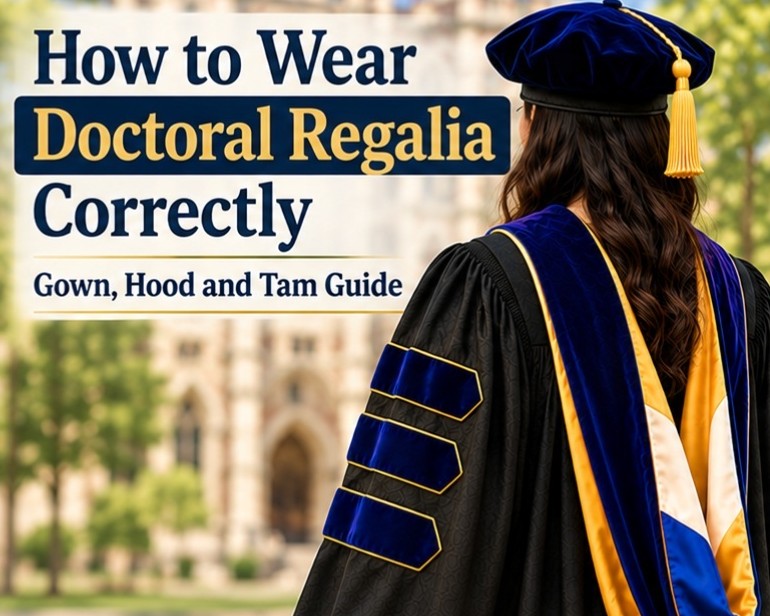 How to Wear Doctoral Regalia Correctly: Gown, Hood and Tam Guide How to wear doctoral regalia correctly - cap and gown outlet